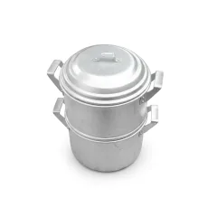 Chõ nhôm trắng 2 tầng có nắp của xưởng Phương Cảnh