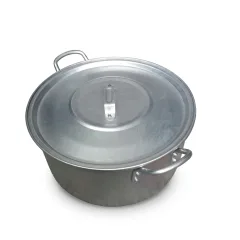 Xoong nhôm phi 30 có nắp, hai quai của xưởng Phương Cảnh