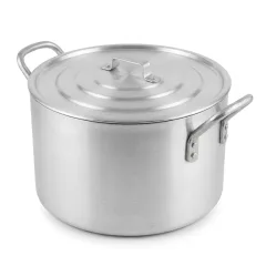 Xoong quân dụng nhôm trắng có nắp đậy, hai quai, xưởng Phương Cảnh